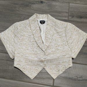 BEBE CROPPED SHAWL KIMONO JACKET